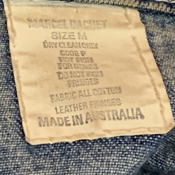 Rare & Amazing Vintage Denim Jacket w/suede fringe - Picture 4 of 4